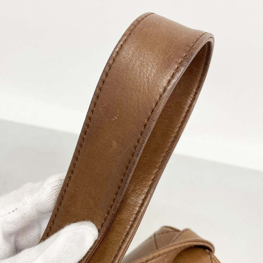 CHANEL Brown Lambskin Leather Shoulder Bag - Picture 11 of 12